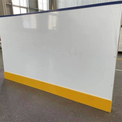 tablero portátil de Dasher de la pista del tiroteo del hockey de la barrera de la pista de hielo del plástico del HDPE de los pies 4x8