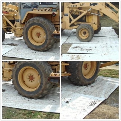 los 4ft. W X los 8ft. L protección de tierra Mats Clear del HDPE de Diamond Plate Tread Design