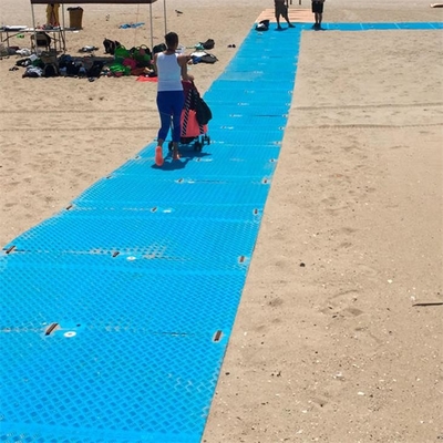 esteras plásticas de Rig Mats For Heavy Duty Road del pantano del HDPE azul temporal de los 2×8ft
