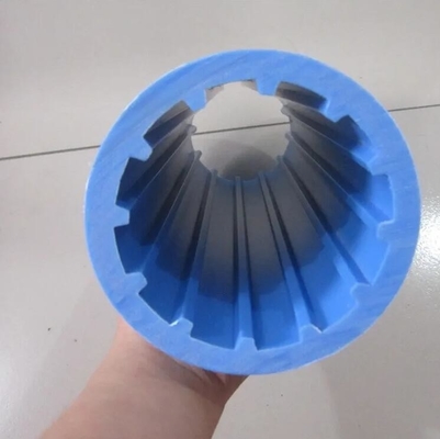 Rueda loca azul del rodillo del transportador de correa de UHMWPE para el rodillo minero del transportador de correa