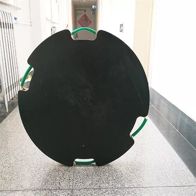 Cojín redondo negro del soporte de Jack Foot Plate Plastic Crane del HDPE para las grúas móviles