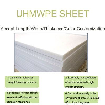 Tarjetas de plástico de hoja uhmwpe de peso molecular ultra alto y anticorrosivas