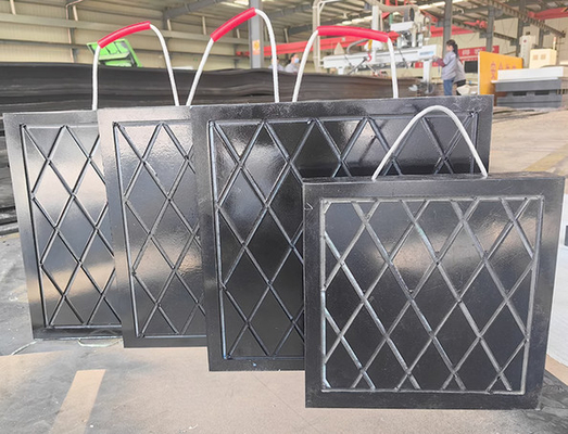 Camiones profesionales 30 mm grúa de plástico almohadillas de salida de alfombras estabilizador Uhmwpe Negro